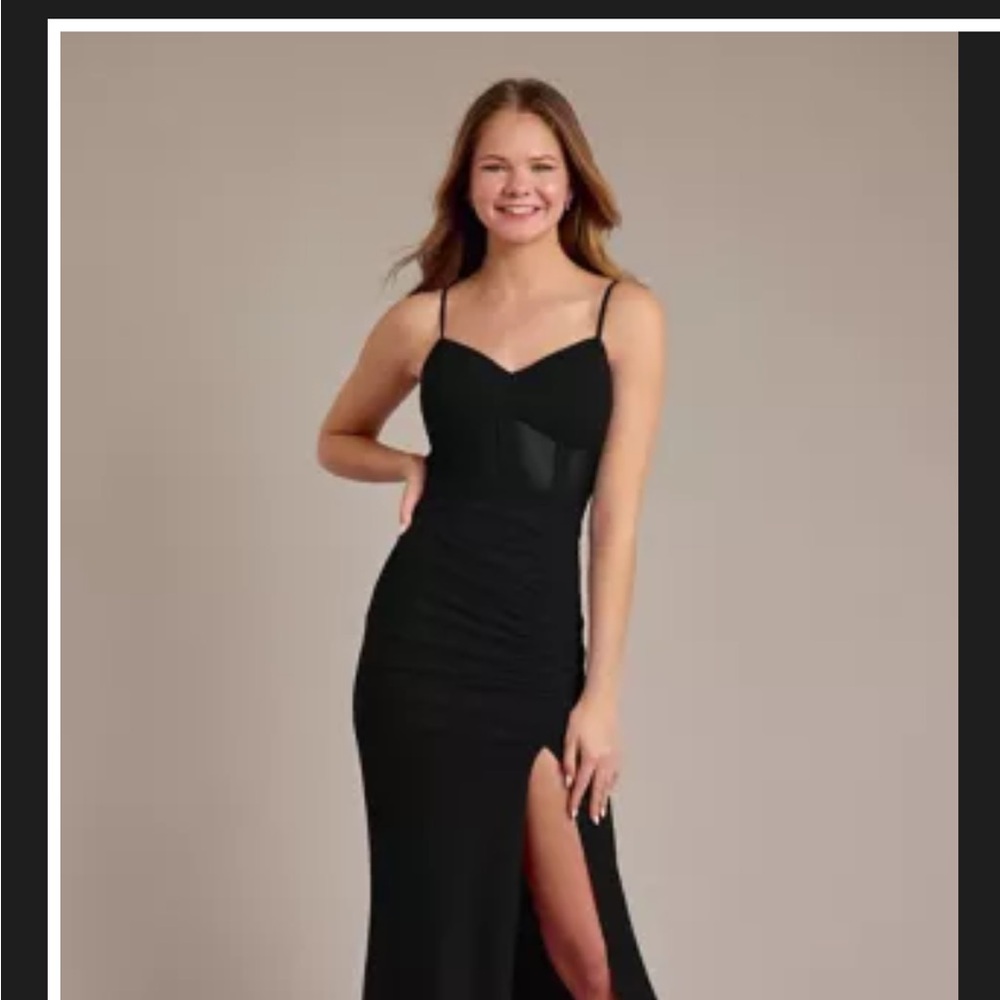 David's Bridal Black Maxi Dress